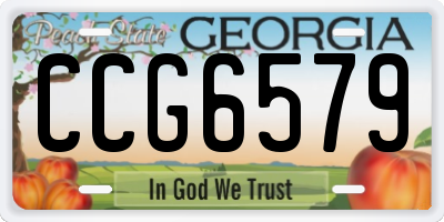 GA license plate CCG6579