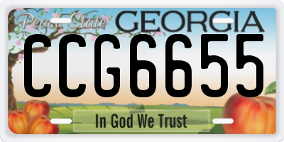 GA license plate CCG6655