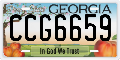 GA license plate CCG6659