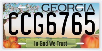 GA license plate CCG6765