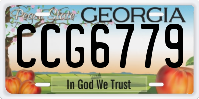 GA license plate CCG6779
