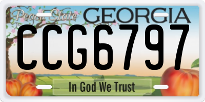GA license plate CCG6797