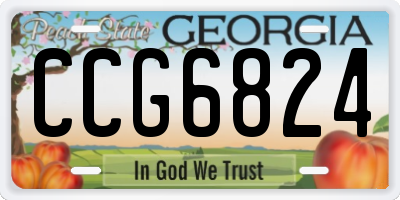 GA license plate CCG6824