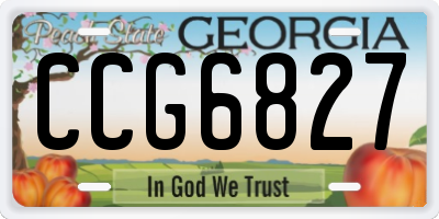 GA license plate CCG6827