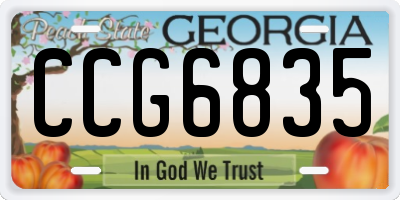 GA license plate CCG6835