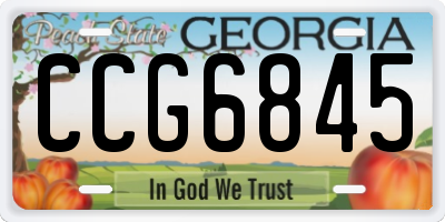GA license plate CCG6845