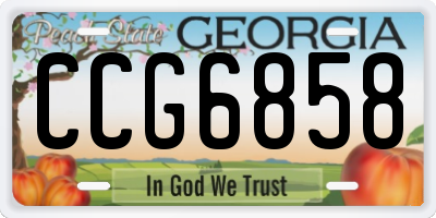 GA license plate CCG6858