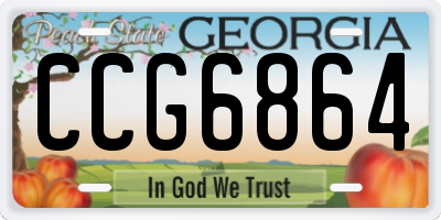 GA license plate CCG6864