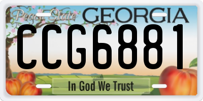 GA license plate CCG6881