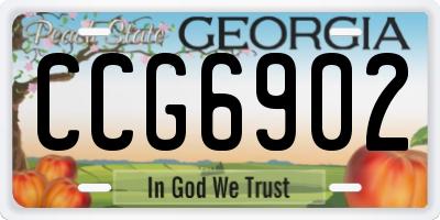 GA license plate CCG6902