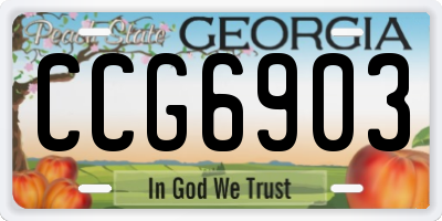 GA license plate CCG6903