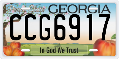GA license plate CCG6917