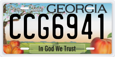 GA license plate CCG6941