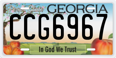 GA license plate CCG6967