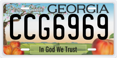 GA license plate CCG6969