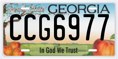 GA license plate CCG6977