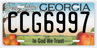 GA license plate CCG6997