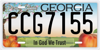 GA license plate CCG7155