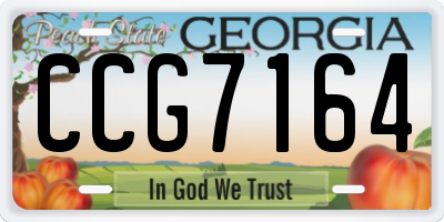 GA license plate CCG7164