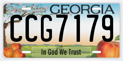 GA license plate CCG7179