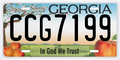 GA license plate CCG7199