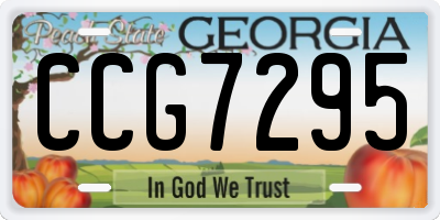 GA license plate CCG7295