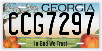 GA license plate CCG7297
