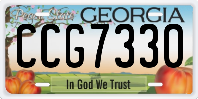 GA license plate CCG7330