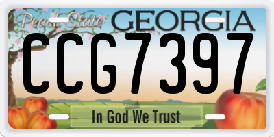 GA license plate CCG7397