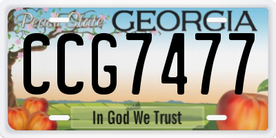 GA license plate CCG7477