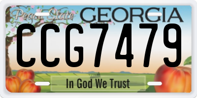 GA license plate CCG7479