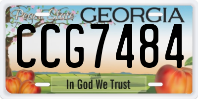 GA license plate CCG7484