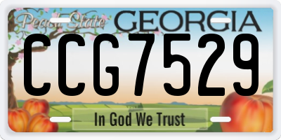 GA license plate CCG7529