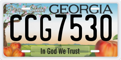 GA license plate CCG7530