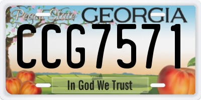 GA license plate CCG7571