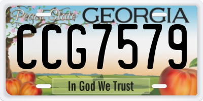 GA license plate CCG7579