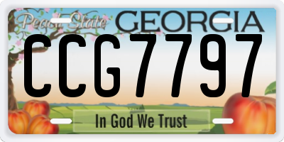 GA license plate CCG7797