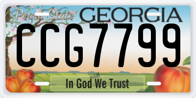 GA license plate CCG7799