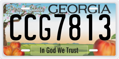 GA license plate CCG7813