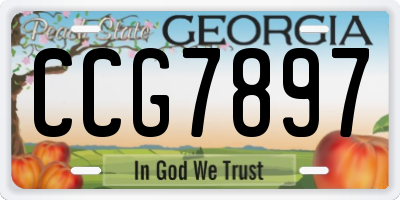 GA license plate CCG7897