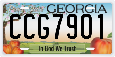 GA license plate CCG7901