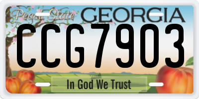 GA license plate CCG7903