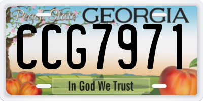 GA license plate CCG7971