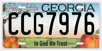 GA license plate CCG7976