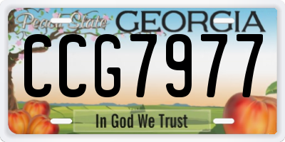 GA license plate CCG7977