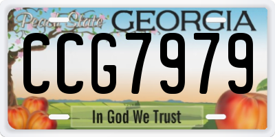 GA license plate CCG7979
