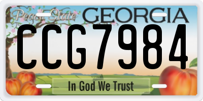 GA license plate CCG7984