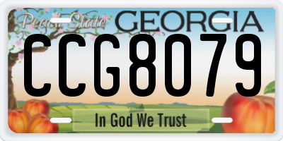 GA license plate CCG8079