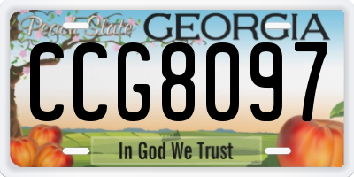 GA license plate CCG8097