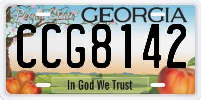 GA license plate CCG8142